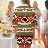 GB-NAT00274-01 Native American Women Satin Wedding Robe