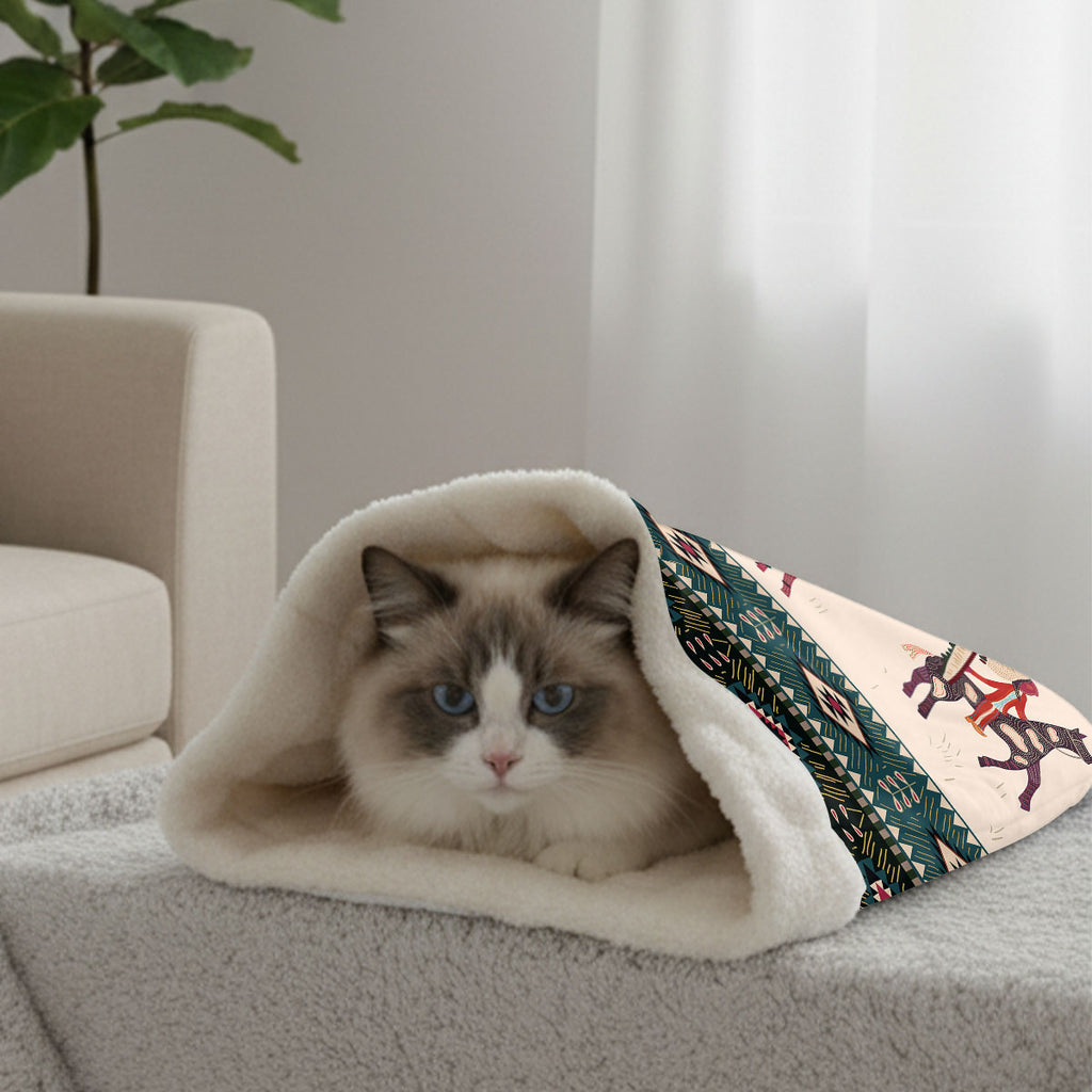 GB-NAT00284 Chief Native American Double-Layer Pet Sleeping Bag