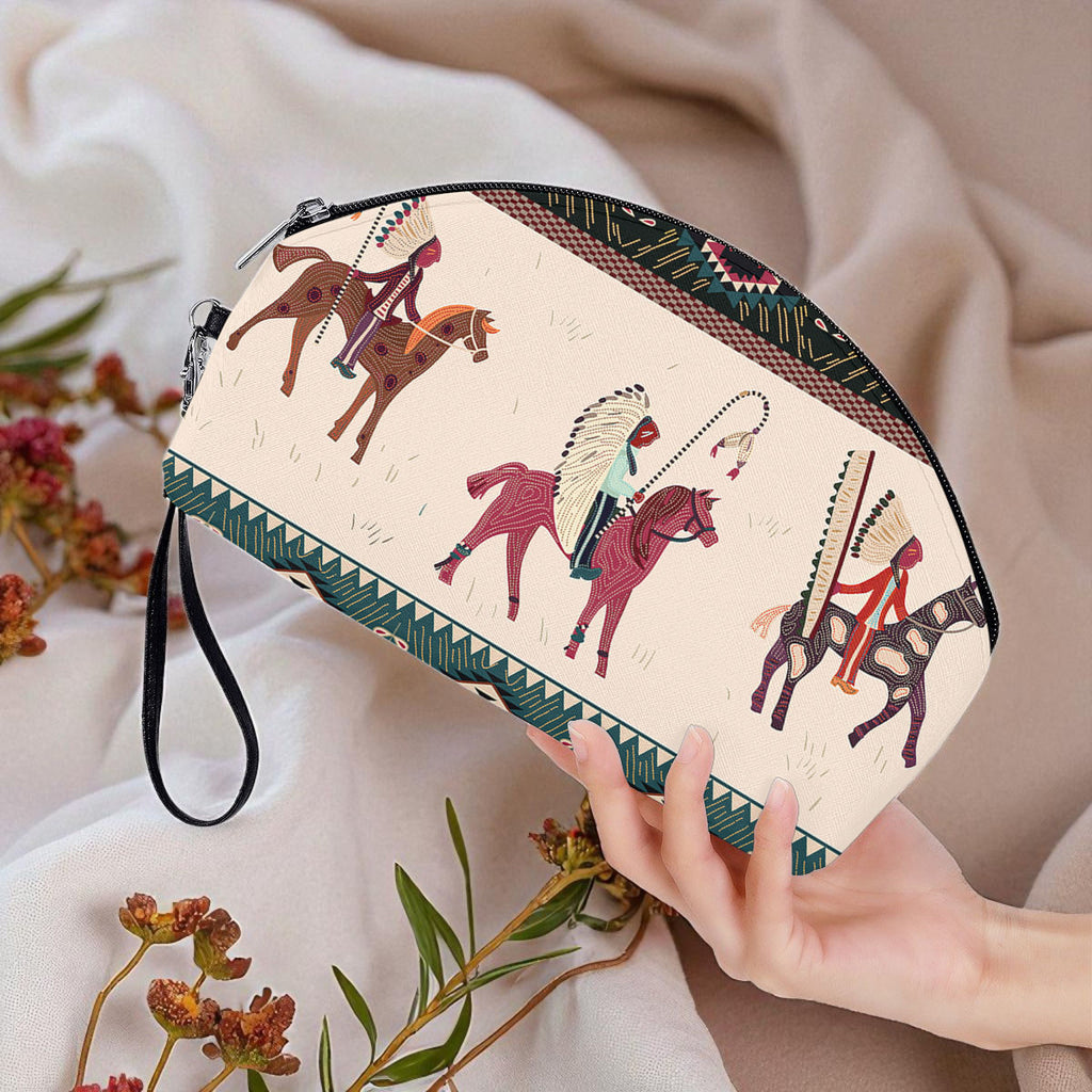 GB-NAT00284 Native American Curved Cosmetic Bags