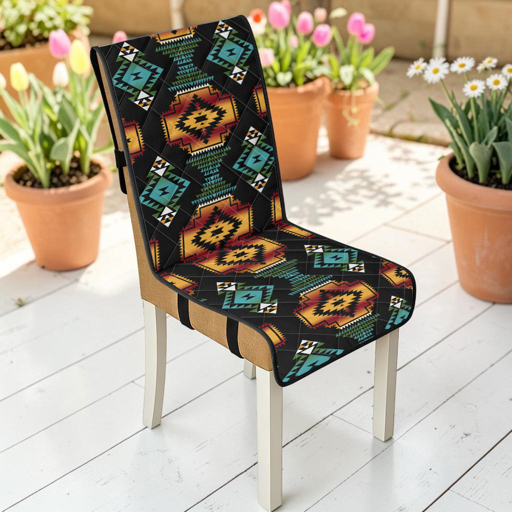 GB-NAT00321 Native American Quilted Dining Chair Slip Cover