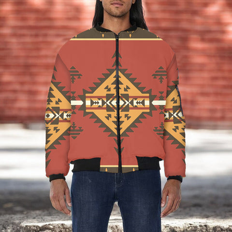 GB-NAT00331 Native American Bomber Jacket With Sleeve Pocket