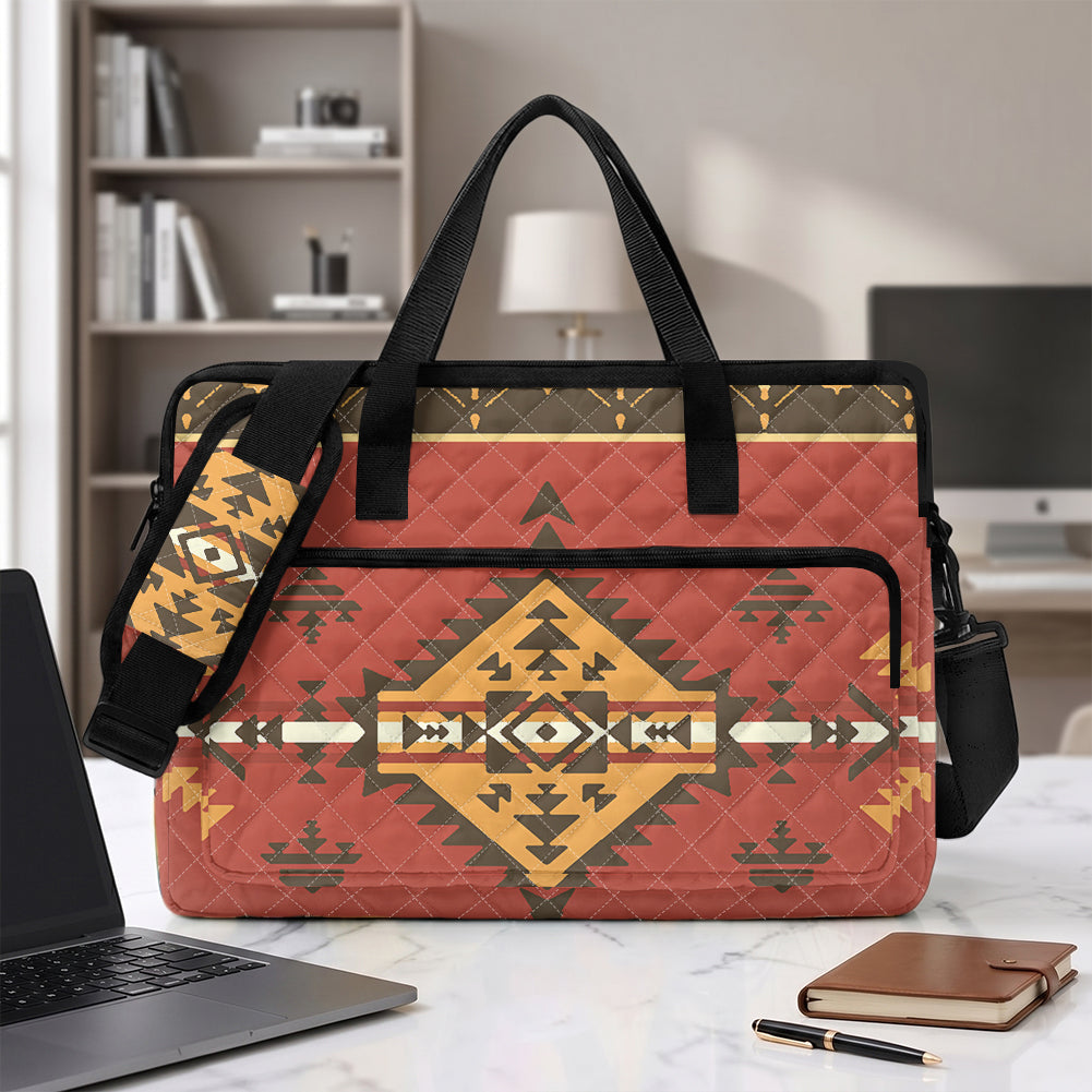 GB-NAT00331 Native American Quilted Computer Bag