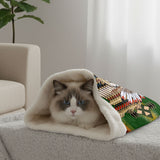GB-NAT00374 Wolf Chief Native American Double-Layer Pet Sleeping Bag