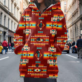 GB-NAT00402-02 Native American Women Knitted Hooded Jacket