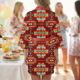 GB-NAT00402-02 Native American Women Satin Wedding Robe