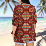 GB-NAT00402-02 Native American Women's Long-Sleeved Shirt