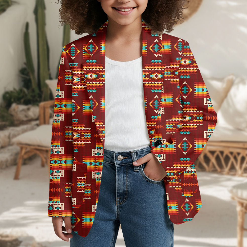 GB-NAT00402-02 Pattern Native American Girls Suits