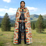 GB-NAT00402-03 Native American AOP Unisex Hooded Cloak for Kids and Adults