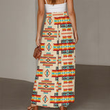 GB-NAT00402-03 Native American Women Ruffled Wide-Leg Pants