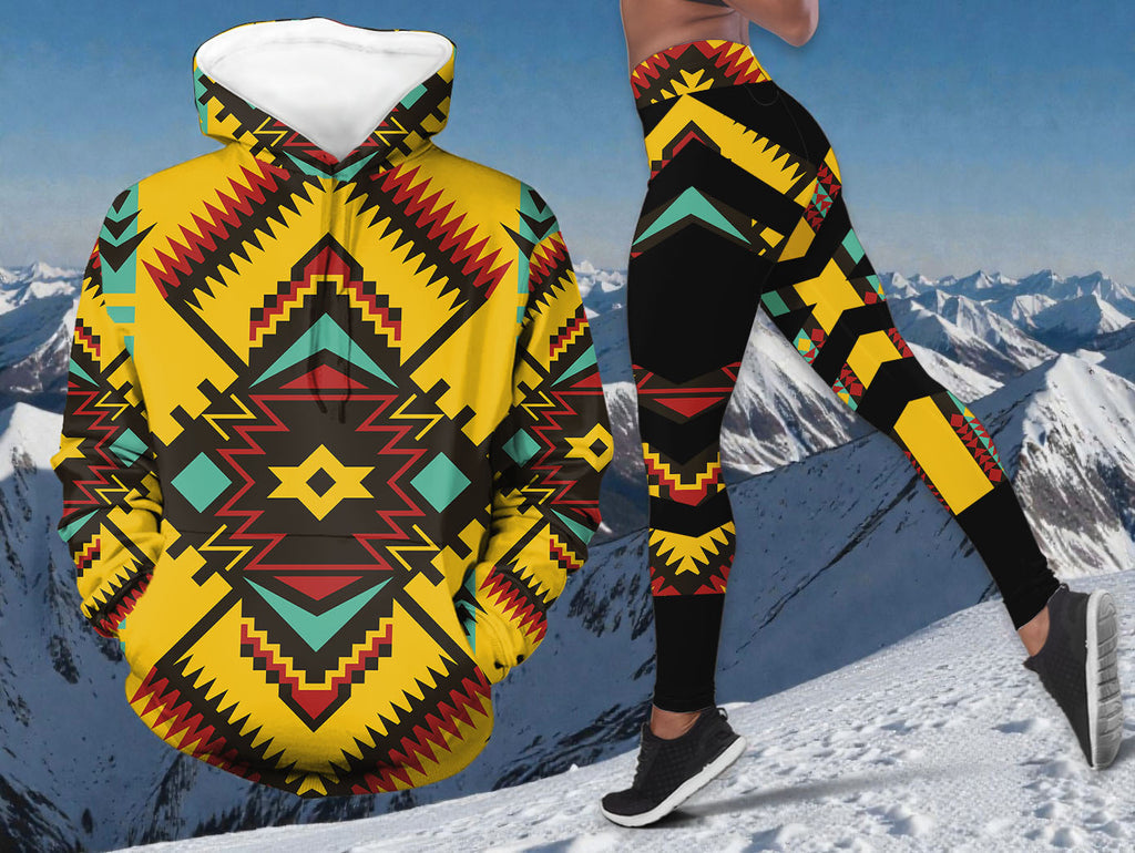 GB-NAT00413 Native American Hoodie Leggings Set