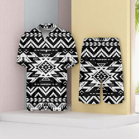 GB-NAT00441 Native American Men Imitation Silk Shirt Suit