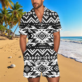 GB-NAT00441 Native American Men Short Sleeve Button Pajamas