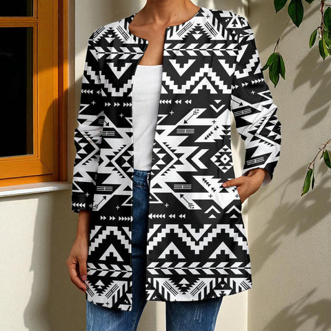 GB-NAT00441 Native American Women Faux Sweater Cardigan