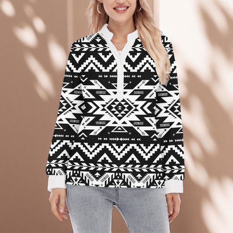 GB-NAT00441 Native American Women Long Sleeve Blouse With Button Closure