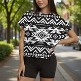 GB-NAT00441 Native American Women Open-Back Crossover Workout Tee