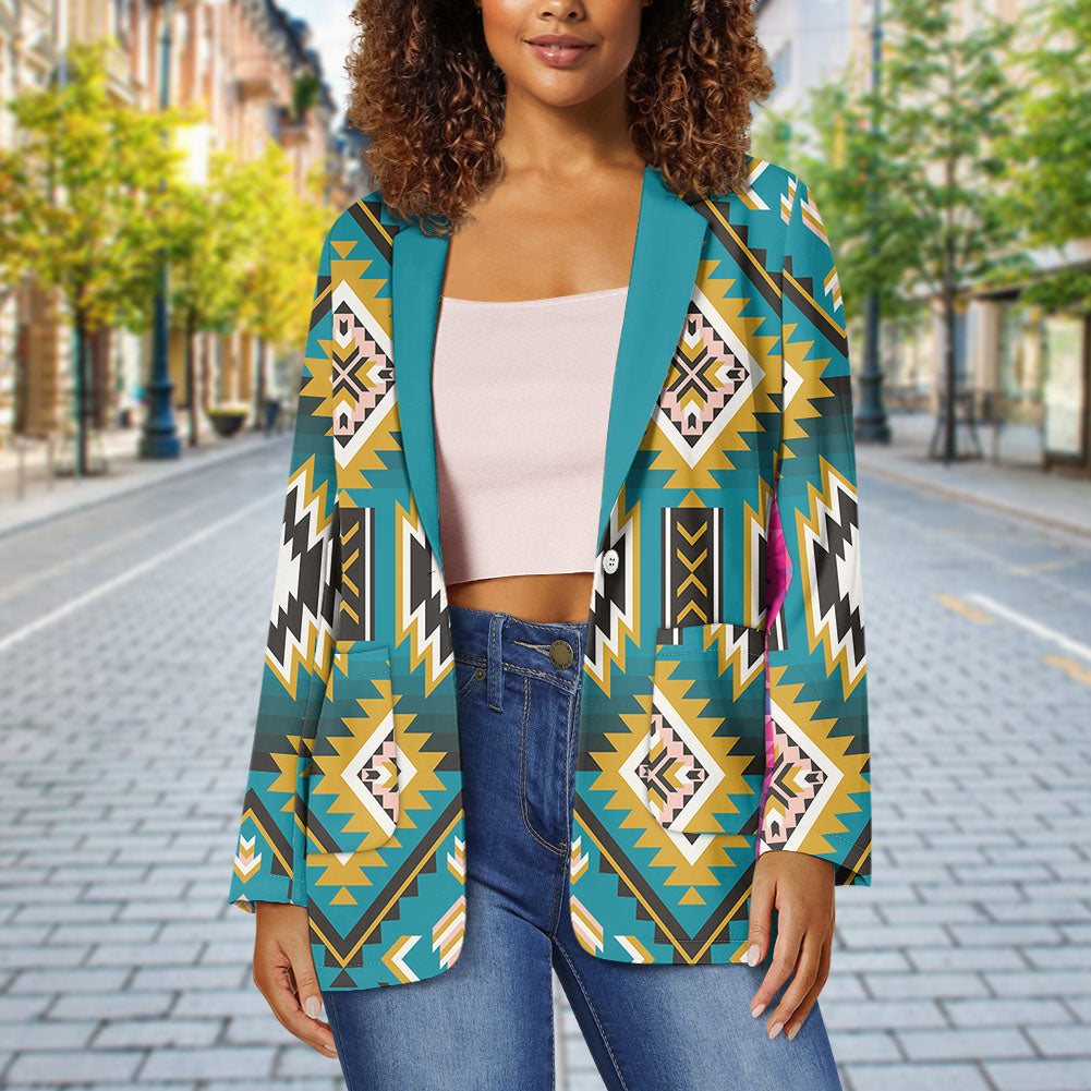 GB-NAT00517 Native American Ladies Casual Blazer