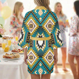 GB-NAT00517 Native American Women Satin Wedding Robe