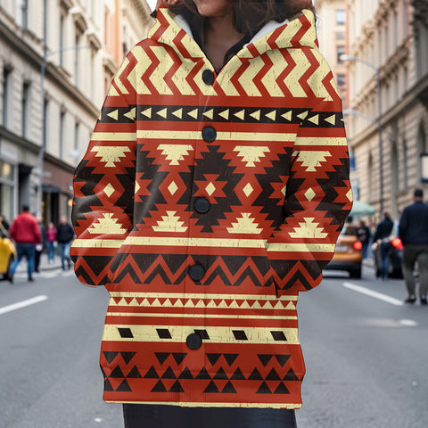 GB-NAT00521 Native American Women Knitted Hooded Jacket