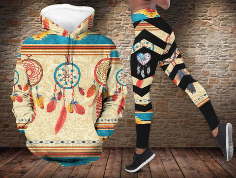 GB-NAT00524 Dreamcatcher Native American Hoodie Leggings Set