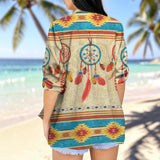 GB-NAT00524 Dreamcatcher Native American Women's Long-Sleeved Shirt