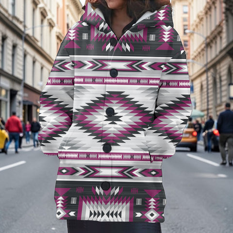 GB-NAT00528-02 Native American Women Knitted Hooded Jacket