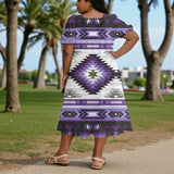 GB-NAT00528-03 Native American Puff Sleeve Straight Skirt
