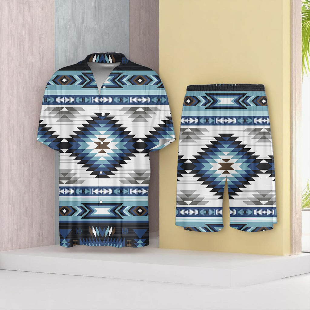 GB-NAT00528 Native American Men Imitation Silk Shirt Suit