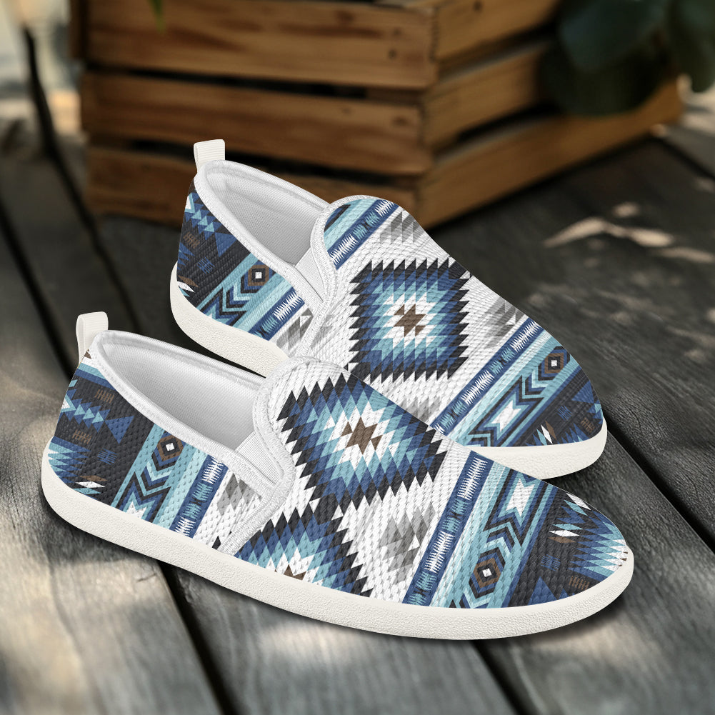 GB-NAT00528 Pattern Native American Flat Mesh Shoes