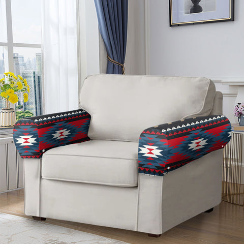 GB-NAT00529 Native American 2PCS Sofa Armrest Covers with Buttons