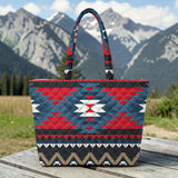 GB-NAT00529 Native American Quilted Shoulder Tote Bag