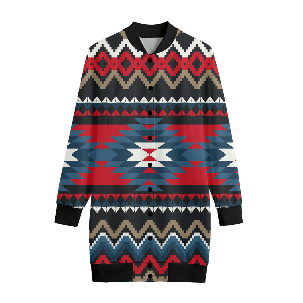 GB-NAT00529 Pattern Native American Women's Long Jerseys