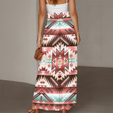 GB-NAT00540 Native American Women Ruffled Wide-Leg Pants