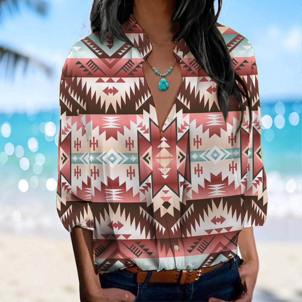 GB-NAT00540 Native American Women's Long-Sleeved Shirt