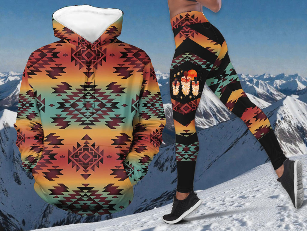 GB-NAT00541 Sisters Native American Hoodie Leggings Set