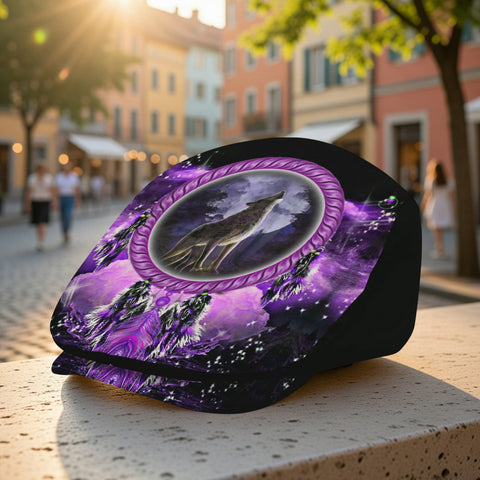 GB-NAT00564 Wolf Dreamcatcher Native American Jeff Cap