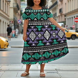 GB-NAT00578 Native American Puff Sleeve Straight Skirt