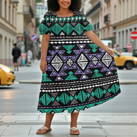 GB-NAT00578 Native American Puff Sleeve Straight Skirt