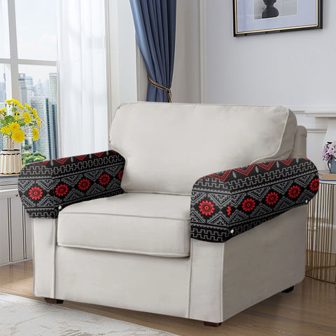 GB-NAT00595 Native American 2PCS Sofa Armrest Covers with Buttons