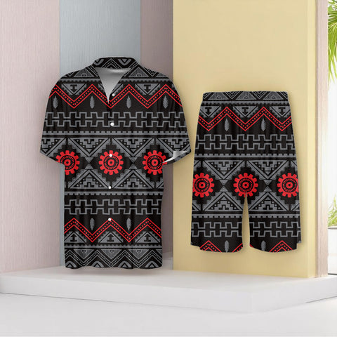 GB-NAT00595 Native American Men Imitation Silk Shirt Suit