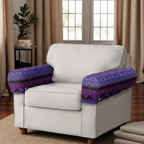 GB-NAT00601-02 Native American 2PCS Sofa Armrest Covers with Buttons