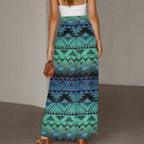 GB-NAT00601 Native American Women Ruffled Wide-Leg Pants