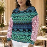 GB-NAT00601 Native American Women Sequin Sleeve Sweatshirt