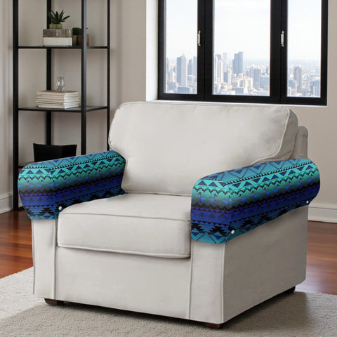 GB-NAT00601v2 Native American 2PCS Sofa Armrest Covers with Buttons