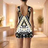 GB-NAT00612 Native American Women Sleeveless Bodysuit Dress
