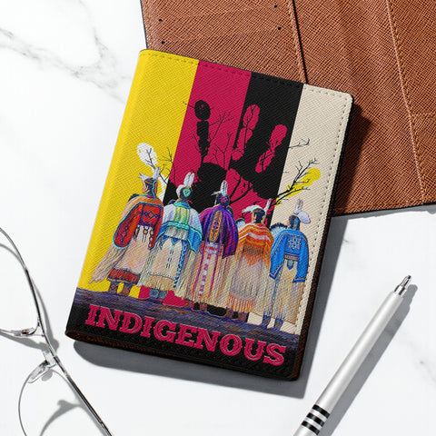 GB-NAT00616 Native American Leather Passport Wallet
