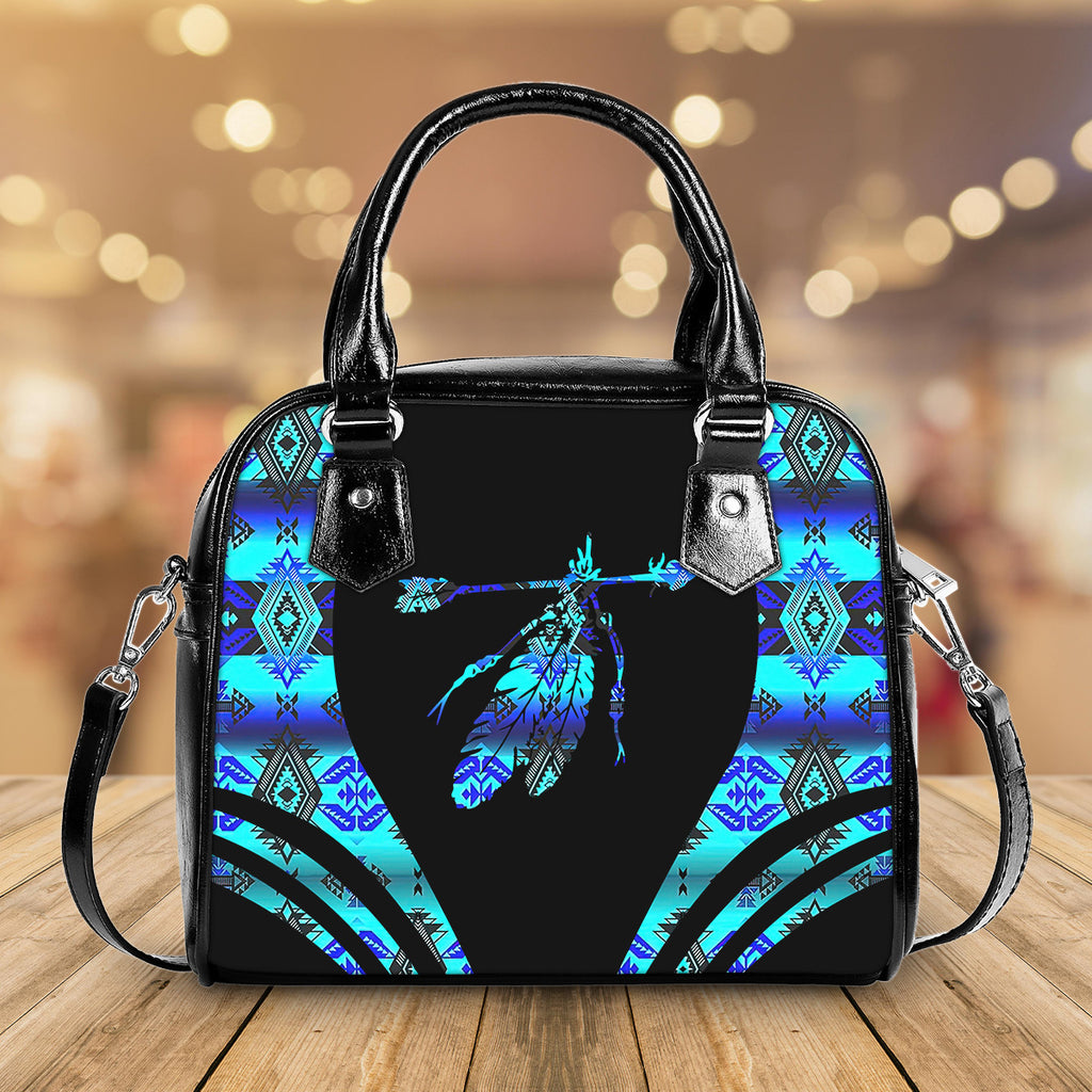 GB-NAT00625-02 Pattern Native American Handbag With Single Shoulder Strap