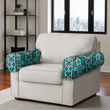 GB-NAT00626 Native American 2PCS Sofa Armrest Covers with Buttons