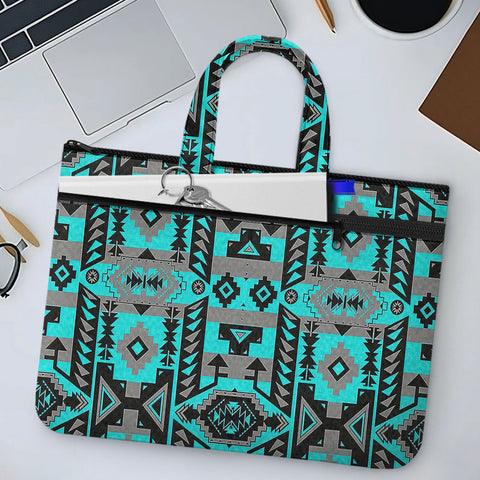 GB-NAT00626 Native American Canvas Document Bag