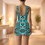 GB-NAT00626 Native American Women Sleeveless Bodysuit Dress
