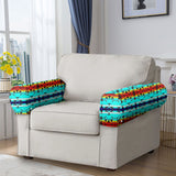 GB-NAT00631 Native American 2PCS Sofa Armrest Covers with Buttons